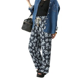 エルケクス（ELKEX）（レディース）リラックス ワイド パンツ EKL6S10015 BLXWH