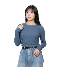 エルケクス（ELKEX）（レディース）長袖 クルーネックシャツ EKL4FA0019 BLU