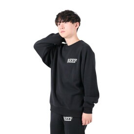 リーフ（REEF）（メンズ）ロゴ クルーネック スウエット RFSWM2301-BLK