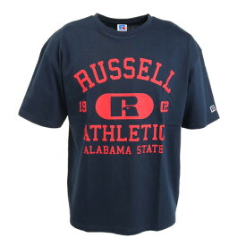 ラッセル（RUSSELL）（メンズ）PRINT COLLEGE 半袖Tシャツ RBM22S0014 NVY