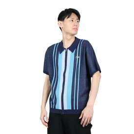 SPLR（SPLR）（メンズ）ストライプ ジップ ニット ポロシャツ 2412-18116-00200