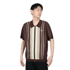 SPLR（SPLR）（メンズ）ストライプ ジップ ニット ポロシャツ 2412-18116-00260