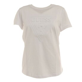 ゲス（GUESS）（レディース）エンボスロゴ 半袖Tシャツ YM2K8406 KWHT