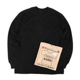 ヘインズ（Hanes）（メンズ）KURO 長袖Tシャツ HM4-C201 090