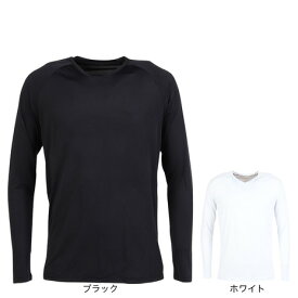 クー（Coo.）（メンズ）Vネック 長袖シャツ ドライプラスクール S-3Lサイズ 891CO5GC0004 UPF50+ 紫外線対策 吸汗速乾 接触冷感 抗菌 防臭 新調 肌着