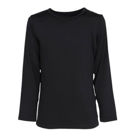 クー（Coo.）（キッズ）ジュニア DS 長袖クルーネック アンダーシャツ 黒 120-160センチ 893CO5GC0015 BLK 軽量 軽い 裏起毛 保温