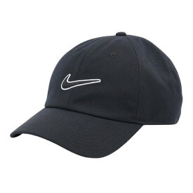 ナイキ（NIKE）（メンズ）帽子 アンストラクチャード スウッシュ キャップ 黒 S-Lサイズ FB5369-010 ランニング ジョギング スポーツ 運動