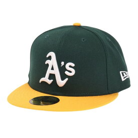 ニューエラ（NEW ERA）（メンズ）帽子 キャップ 59FIFTY MLB オンフィールド オークランド・アスレチックス ホーム 11449354 吸汗速乾 大きいサイズ