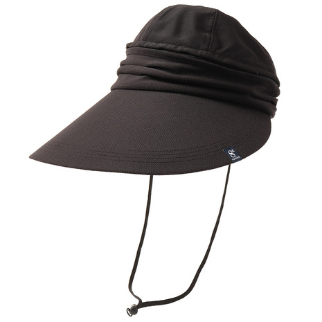 ウィッテム HUITIEME 帽子 レディース サンバイザー 2WAY HU20SST898003 【正規取扱店】 日よけ 大きめ BLK バイザー 59％以上節約