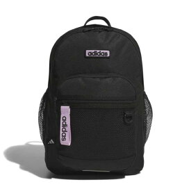 アディダス（adidas）（レディース）リュック ウィメンズ バックトゥスクール バックパック リニアロゴ 黒×ピンク 32L MLY10-KE7431 デイバッグ 通勤 通学