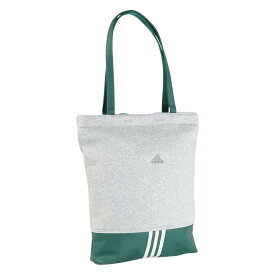 アディダス（adidas）（メンズ、レディース）バッグ スウェット トートバッグ XE グレー×緑 KSA31-JN6643 トート サブバッグ 肩掛け 手持ち 通勤 通学
