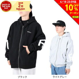 【10%OFFクーポン対象！4/18まで】ルーカ（RVCA）（メンズ）FAKE RVCA ジップフーディー BD042157