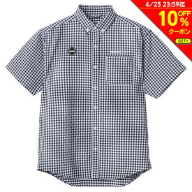 【10%OFFクーポン対象！4/25まで】デサント（DESCENTE）（メンズ）半袖シャツ メンズ ギンガムチェック ボタンダウン DMMVJA64 NVWH