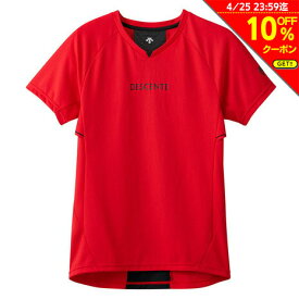 【10%OFFクーポン対象！4/25まで】デサント（DESCENTE）（メンズ）バレーボールウェア 半袖バレーボールシャツ DVUXJA50 RED