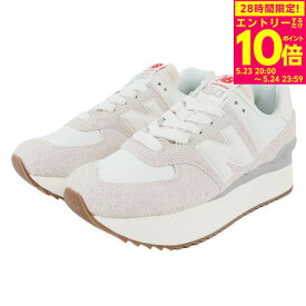 ニューバランス（new balance）（レディース）スニーカー 574+ WL574ZQDB WL574 ZQD B 厚底 グレー ベージュ