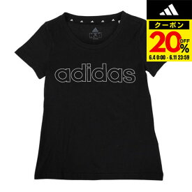 【20%OFFクーポン対象！6/11まで】アディダス（adidas）（キッズ）Tシャツ tシャツ 半袖 ガールズ エッセンシャルズ 半袖Tシャツ 29243-GN4042 綿100% コットン ブラック 黒