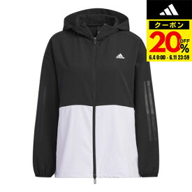 アディダス（adidas）（レディース）ジャケット レディース ルーズフィット カラーブロック フード付 NCX89-HI3656