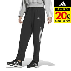 【20%OFFクーポン対象！6/11まで】アディダス（adidas）（レディース）シーズナル スポーツウェア ルーズフィット カラーブロック クロスパンツ BUJ26-IA5208