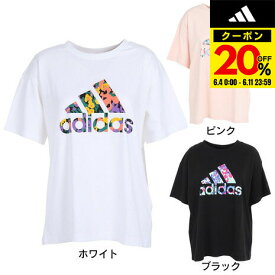 【20%OFFクーポン対象！6/11まで】アディダス（adidas）（レディース）半袖Tシャツ レディース フラワーグラフィック ルーズフィット IDF63