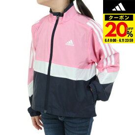 【20%OFFクーポン対象！6/11まで】アディダス（adidas）（キッズ）ガールズ カラーブロック ウーブン レギュラーフィット トラックトップ BUK53-IB0269