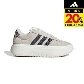 【20%OFFクーポン対象！6/11まで】アディダス（adidas）（レディース）スニーカー グランドコート プラットフォーム スウェード IE3620