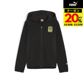 【20%OFFクーポン対象！6/5まで】プーマ（PUMA）（キッズ）パーカー スウェット アクティブ スポーツ フルジップ フーデッドジャケット 黒 ブラック 681365 01 BLK