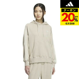 【20%OFFクーポン対象！12/11まで】アディダス（adidas）（レディース）エッセンシャルズ プラス 3S フレンチテリーパーカー JUP40-JZ8681