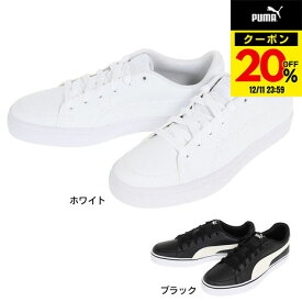 【20%OFFクーポン対象！12/11まで】プーマ（PUMA）（メンズ、レディース）メンズ レディース スニーカー シューズ V コート バルク ホワイト ブラック 389907