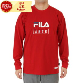 アクター（AKTR）（メンズ）バスケットボールウェア ロンT ×FILA ロゴ ロングスリーブ SPORTS Tシャツ 122-051005 RD