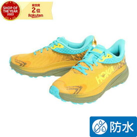 ホカ（HOKA）（メンズ）ランニングシューズ チャレンジャー 7 GTX イエロー ブルー ワイド 1134501-GYAV スニーカー トレイル 防水 軽量 厚底 登山道