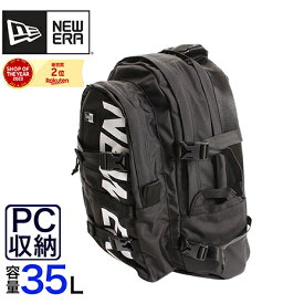 【10%OFFクーポン対象！6/6まで】ニューエラ（NEW ERA）（メンズ、レディース、キッズ）リュック キャリアパック 35L プリントロゴ バックパック 11783327 ブラック ホワイト