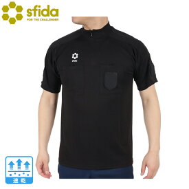 【20%OFFクーポン対象！12/11まで】スフィーダ（SFIDA）（メンズ）サッカーウェア レフリー 審判 レフェリーシャツ ショートスリーブ SA-22836 BLK 速乾
