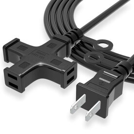 延長コード 15m 3個口 延長コード 屋外 HBEERS 電源タップ 15m 3個口 延長コード 15m 3分岐 コンセント電源コード 15m 防水 延長コード 1500W 防雨型 ソフトケーブル 延長コード 黒 十字型トリプル 延