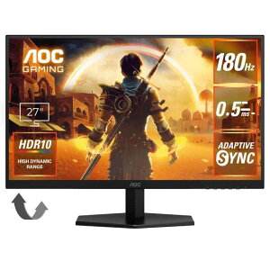AOC Q[~Oj^[ 27G42E/11, 27.0C`, tHD/1920×1080@180Hz, x0.5ms(MPRT), Fast IPS, HDMI2.0 x 1/ DP1.4x1,u[Cgጸ, tbJ[t[, Ada