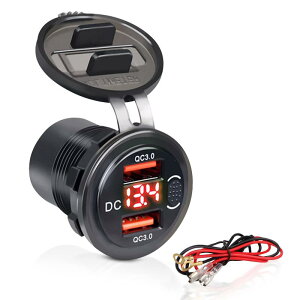 Palumma USBJ[`W[ g QC3.0}[d d\Pbg ߍݗp }[d USB 2|[gt ԍڏ[d 12V / 24VfAUSBԍړdRZgAhALEDdv\A {^tXCb`