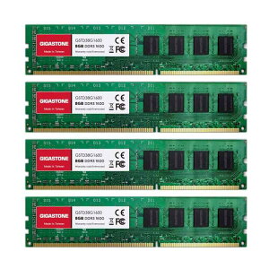 y DDR3zGIGASTONE 8GBx4 (32GB Kit) DDR3/DDR3L 1600MHz (1333MHz) PC3-12800 (PC3-10600) CL11 1.35V/1.5V 2Rx8 UDIMM 240 s Aob