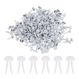 PATIKIL ペーパークラフト用 4.5 x 8 mmミニブ ラッド 500個入り ホワイト