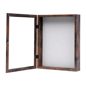 Telarana 額縁 写真立て フォトフレーム 標本箱 シャドウボックス 立体額 ボックスフレーム ダークハニー「外径369 x293 x74 MM 内径269 x345 x54.5 MM」