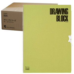 マルマン スケッチブック B3 オリーブシリーズ 画用紙 厚口 20枚 S2AX20 20冊入