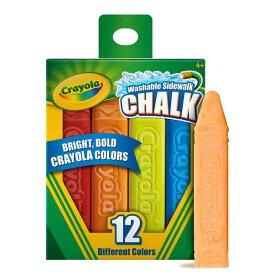 クレヨラ (Crayola) チョーク 水でおとせる ジャンボチョーク 屋外用 12色 512012 正規品