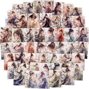 コラージュ 素材 女の子 シール 人物 おしゃれ ステッカー 100枚セット (女の子C)
