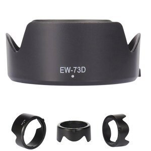可逆式レンズフードEW-73D キヤノンEW-73D交換用 キヤノンRF24-105mm F4-7.1 IS STM EF-S18-135mm F3.5-5.6 IS USMカメラレンズ用 カメラ用レンズフード 代替レンズフード 交換用レンズフード