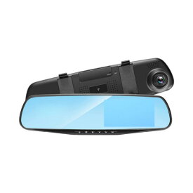 車載 後視鏡 前後 ダブルレンズ 1080P 高清 夜視 倒車影像 循環録画 170度広角 4.5インチ タッチパネル F2.0光圈 触摸操作 即時伝送 AV USB HDMI出力 前取付