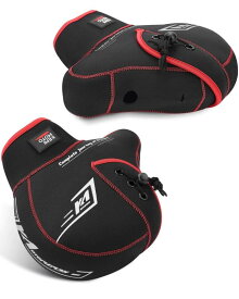 KEMIMOTO バイク ハンドルカバー スクーター 原付 防風 防水 pcx 125cc xmax ミニバイク オートバイ 洗える 秋冬 防寒対策 防寒具 ハンドルウォーマー フリーサイズ ブラック (黒)