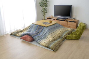 イケヒコ こたつ掛けふとん用カバー 大判長方形 ラディ 約215×325cm グリーン 洗える #5190879