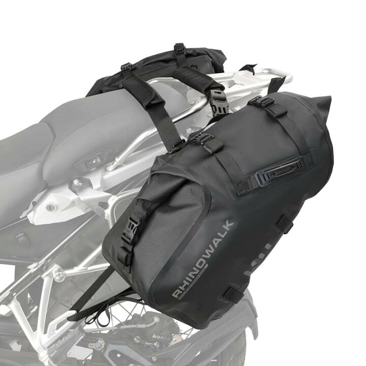 楽天市場】Rhinowalkオートバイのサドルバッグ防水防振モーターサイド 