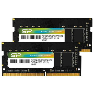 �V���R���p���[ �m�[�gPC�p������ DDR4-2666(PC4-21300) 16GB×2�� 260Pin 1.2V CL19 Mac�Ή� SP032GBSFU266X22