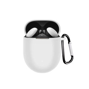CABOBE Google Pixel Buds Pro 用 ケース 全面保護カバー シリコンケース耐衝撃 防水 防塵 装着充電可能 全面保護 落下防止 キズ防止 指紋防止 Google Pixel Buds Pro 対応(ホワイト)