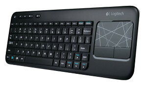 Logitech Wireless Touch Keyboard K400 with Built-In Multi-Touch Touchpad, Black ���s�A��