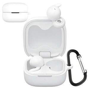 TOORQR For SONY LinkBuds Fit (WF-LS910N) �P�[�X LinkBuds Fit WF-LS910N �J�o�[ �V���R���f�� �P�[�X �ی�J�o�[ �h�� �h�o �����h�~ �L�Y�h�~ �S�ʕی� �y�� �J���r�i�t��(�z���C�g)